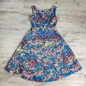 Blue Floral Maggy London Dress Size 2